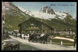 AK Maloia, Old Hostelry`s Hotel, Pferdekutsche